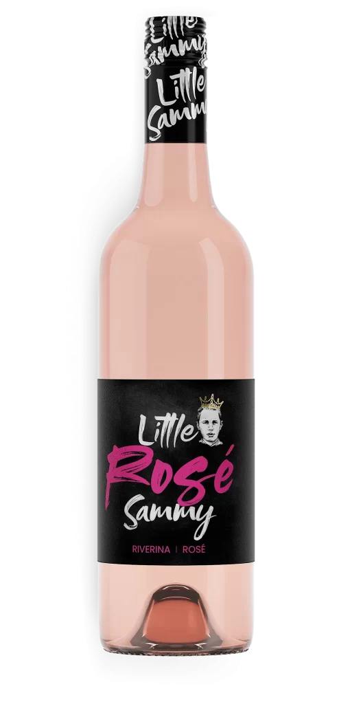 Bottle of Little Sammy rose on a transparent background product shot